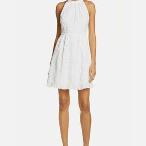 Ted Baker White Floral Sleeveless A-line Midi Dress Size 3 US 8 Medium